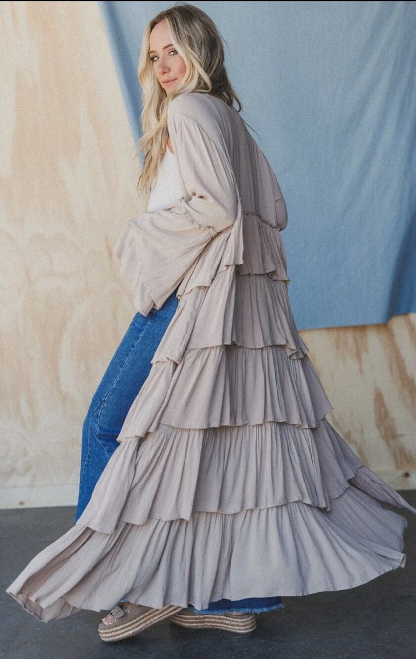 Layers of Love Duster Kimono - Oat